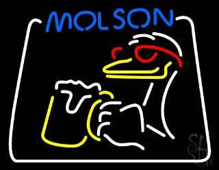 Molson Duck Beer Neon Sign 24" Tall x 31" Wide x 3" Deep  Business And Store Signs 