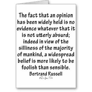 Beliefs by Bertrand Russell Greeting Card