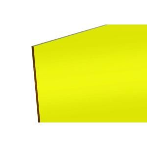 FABBACK 48 in. x 96 in. x .118 in. Yellow Acrylic Mirror AM2208Y
