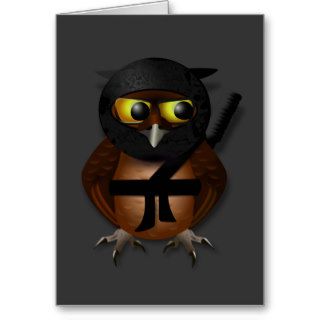 Sneaky Ninja Owl Greeting Card