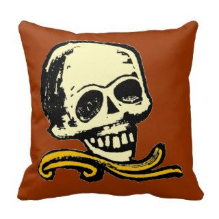 Customizable Vintage Decorative Skull Throw Pillow