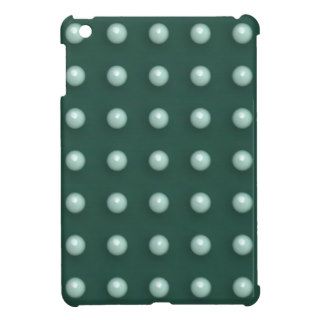 White Balls On Teal Green Background Chic Pattern Cover For The iPad Mini