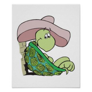 cute turtle wearing sombrero print