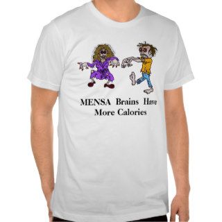Zombie MENSA Brains T Shirt