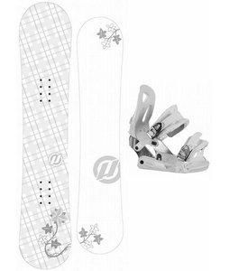 House Flower Plaid Womens 154 cm Snowboard and Dub Bindings House Snowboards