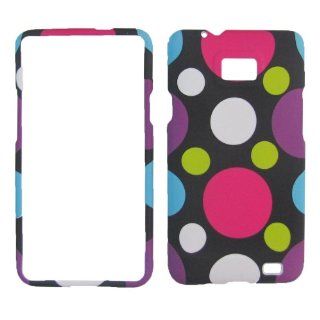 Black Color Dot Straight Talk Straight Talk / Tracfone / Net10 Samsung Galaxy S 2 SGH S959g Accessory Cover Protector Snap on Faceplate Case Rubberized Wireless Cell Phone Accessory Cell Phones & Accessories