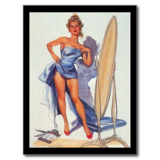 1950's Pin up Girl Postcard