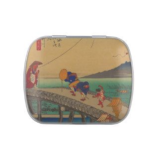 Kakegawa ~ Vintage Japanese Ukiyo e Woodcut Art Candy Tins