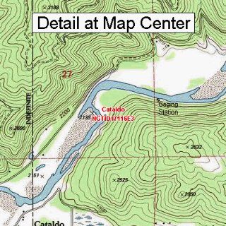USGS Topographic Quadrangle Map   Cataldo, Idaho (Folded/Waterproof)  Outdoor Recreation Topographic Maps  Sports & Outdoors
