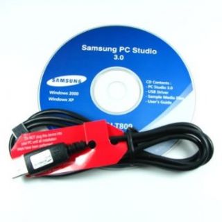 Samsung T509 OEM USB Data SYNC Transfer Cable + Software CD Apparel Accessories Clothing