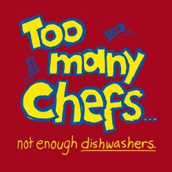 Attitude Aprons 'Too Many Chefs' Red Apron Attitude Aprons Kitchen Aprons