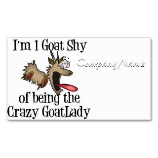Crazy Goat Lady GetYerGoat Business Card Templates