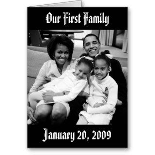 President Obama First Family Greeting Card