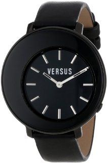 Versus by Versace Women's AL15SBQ509A009 Bowl Black Ion Plated Coated Stainless Steel Leather Watch at  Women's Watch store.