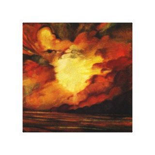 Melodious Abstract sunset painting Gallery Wrap Canvas