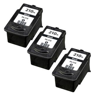 Canon PG 210 Black Remanufactured Inkjet Cartridge (Pack of 3) Inkjet Cartridges
