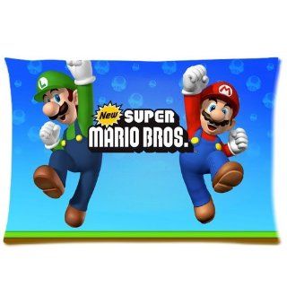 Custom Super Mario Pillowcase Standard Size 20x30 Soft Pillow Cover Case PGC 520  