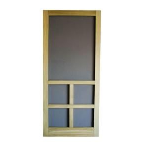 Screen Tight Summit 30 in. Wood Unfinished Reversible Hinged Screen Door WSUM30
