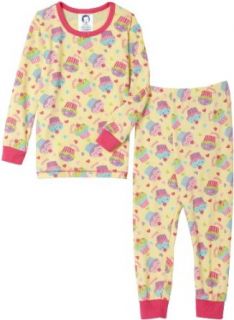 Gerber Yummy Cupcake Cotton PJs Two Piece, Butter, 24 Months Clothing