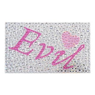 MP5 Phone Letter Evil Pattern Magenta Silver Tone Rhinestone Seal Sticker Cell Phones & Accessories