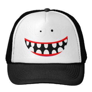 crazy  funny monster smile trucker hats