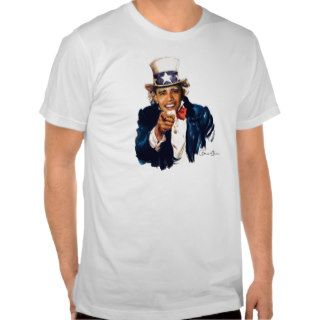 Uncle Sam   Barack Obama Blank Design T Shirt