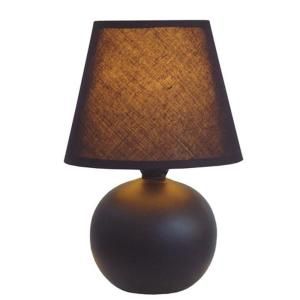 Simple Designs 8.66 in. Black Ceramic Globe Table Lamp LT2008 BLK