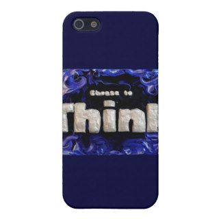 Choose to Think 3D Mixed Media Chubby Art Painting iPhone 5 Case