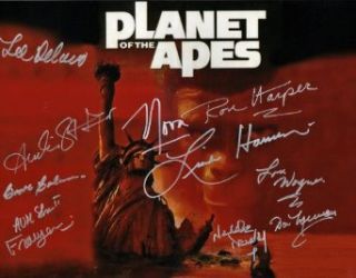 Planet of the Apes Reunion Print Signed by Lee Delano, Austin Stoker, Lou Wagner, Ron Harper, Booth Colman, Gary Dubin, Don Murray, Linda Harrison Lee Delano, Austin Stoker, Gary Dubin, Lou Wagner, Ron Harper, Booth Colman, Don Murray, Linda Harrison Ent
