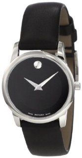 Movado Women's 0606503 "Museum" Stainless Steel and Leather Strap Watch Movado Watches