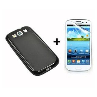 KLOUD  Black flexible TPU soft protective case for Samsung Galaxy S3 I9300, I747 (Verizon, Sprint, T Mobile, AT&T) Plus LCD PROTECTOR + KLOUD cleaning cloth Cell Phones & Accessories