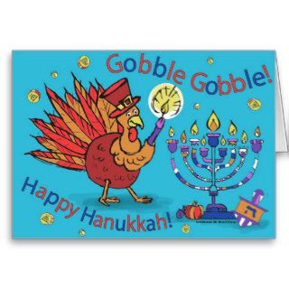 Card for Thanksgiving and Hanukkah Thankgivukkah