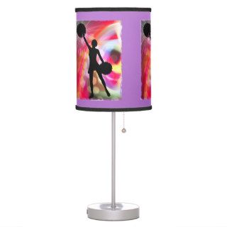 Light Rainbow Cheerleader ANY COLOR BACKGROUND Lamps