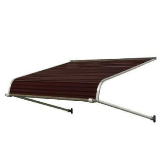 NuImage Awnings 7 ft. 2500 Series Aluminum Door Canopy (18 in. H x 48 in. D) in Burgundy 25X8X8416XX05X