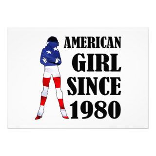 American Girl Since 1980 Custom Announcements