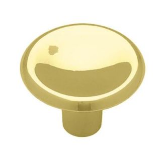 Liberty 1 in. Polished Brass Concave Round Knob   DISCONTINUED P65010C PB C