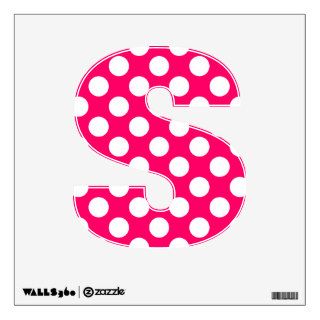 Pink and White Polka Dots Room Graphic