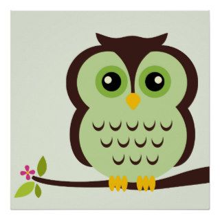Cartoon Owl Children's Wall Art Posters