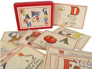 English Alphabet Flash Cards   1940s reproduction  