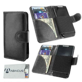 Abacus24 7 [OmniBook] Wallet Case for Samsung Galaxy S4 IV, Google Nexus 5, Nokia Lumia 520 521 525 928, LG Optimus G, HTC One Mini, Motorola Droid for Verizon and Other Phones (Black) Cell Phones & Accessories