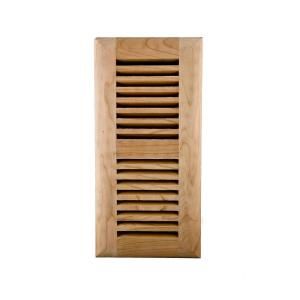Image Wood Vents 4 x 14 Red Birch Ready to Finish Self Rimming Air Register with Metal Damper DISCONTINUED FR414RBRWV