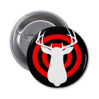 Deer Antlers Bullseye Pinback Buttons