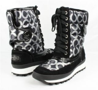 Coach Dorean A7286 Signature Snow Boots, Black Shoes