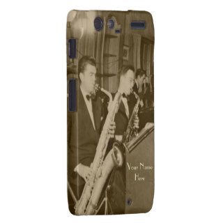Vintage Saxophone Big Band Droid Razor Case Motorola Droid RAZR Covers