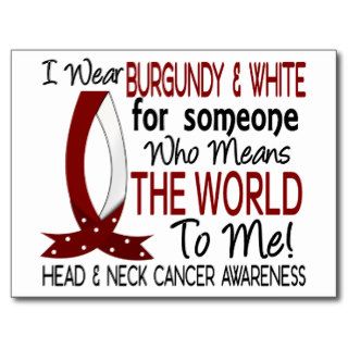 Means The World To Me Head Neck Cancer Postcard