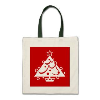 Christmas tote bag with decorated tree design