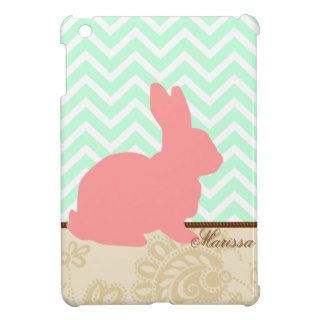 Pink Bunny   Mint   Custom iPad Mini Case