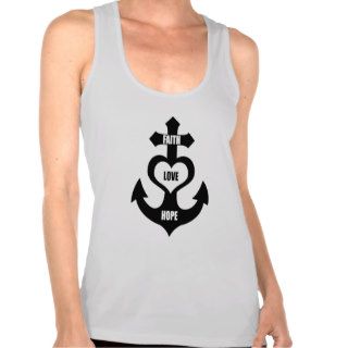Cross Heart Anchor T Shirts