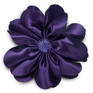 Sparkle Center Satin Flower Brooch and Hairclip   Accessories