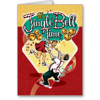 Jingle Bell Christmas Card Swing Dance Card